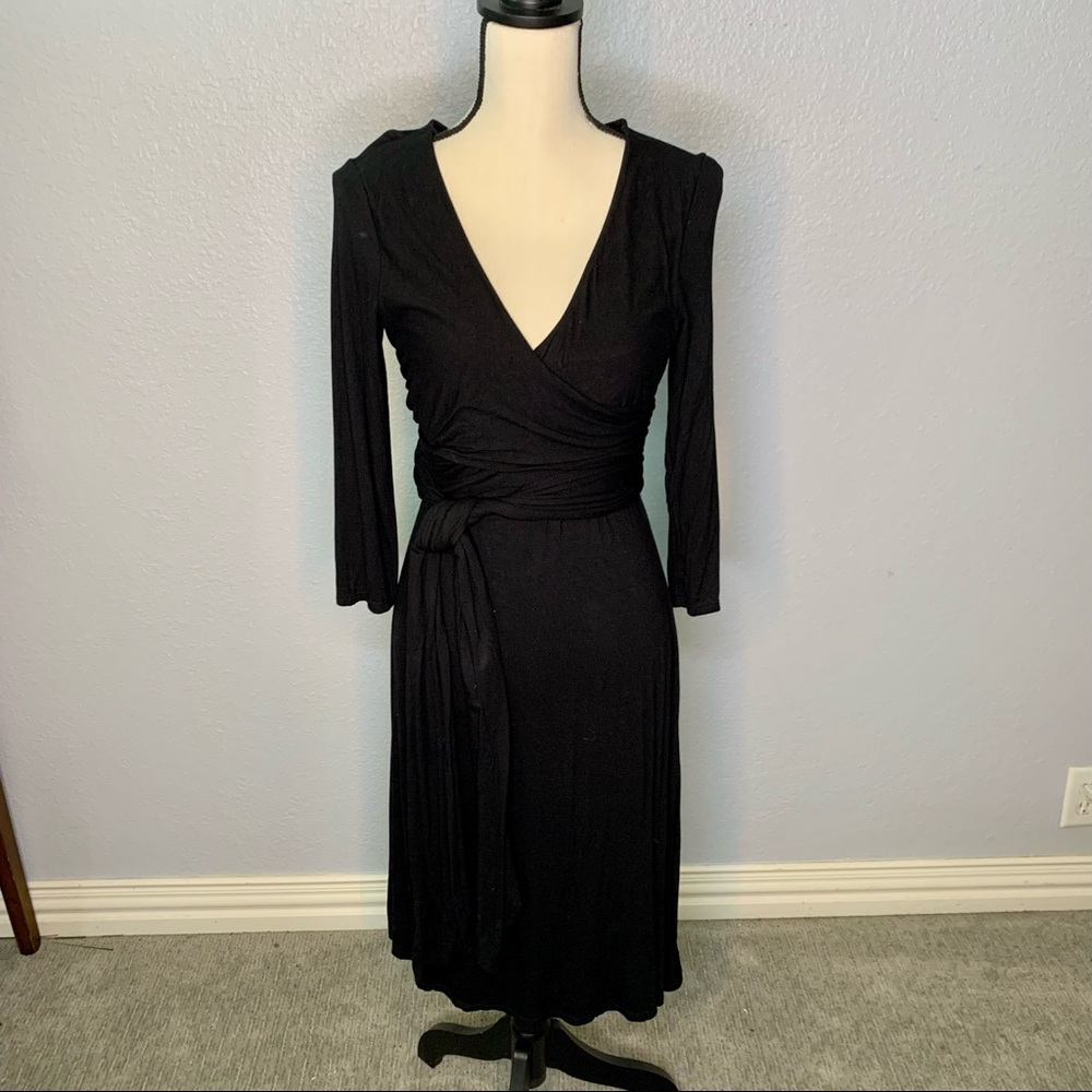 Black wrap dress